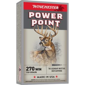 Order Winchester Power Point 270 Winchester Ammo 150 Grain Jacketed Soft Point 200rounds Online