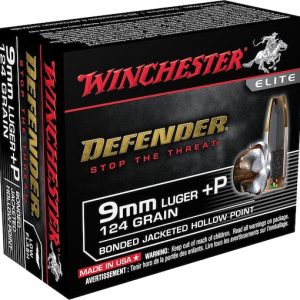 Buy Winchester Defender 9mm Luger +P Ammo 124 Grain Winchester PDX1 Bonded Jacketed Hollow Point 200 rounds