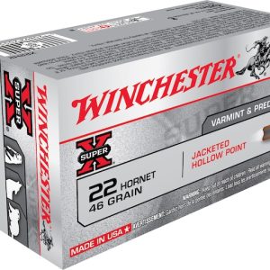 Winchester Super X 22 Hornet Ammo 46 Grain Jacketed Hollow Point  200 rounds For Sale