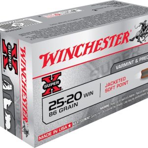 Authentic Winchester Super X 25-20 WCF Ammo 86 Grain Jacketed Soft Point Box of 50